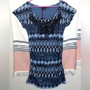 Womens Large NWT Rock & Roll Cowgirl Dress/Blouse